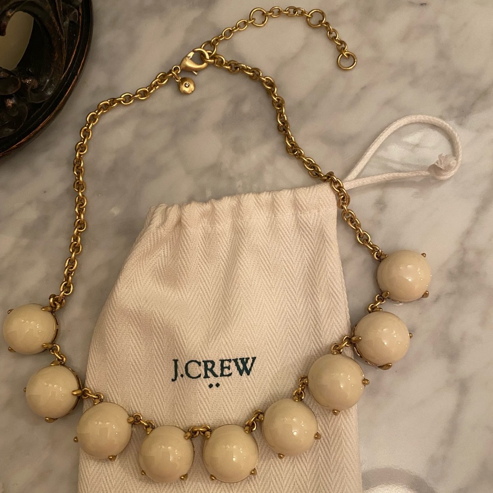 J.Crew Necklace Polished Cream Cabochons